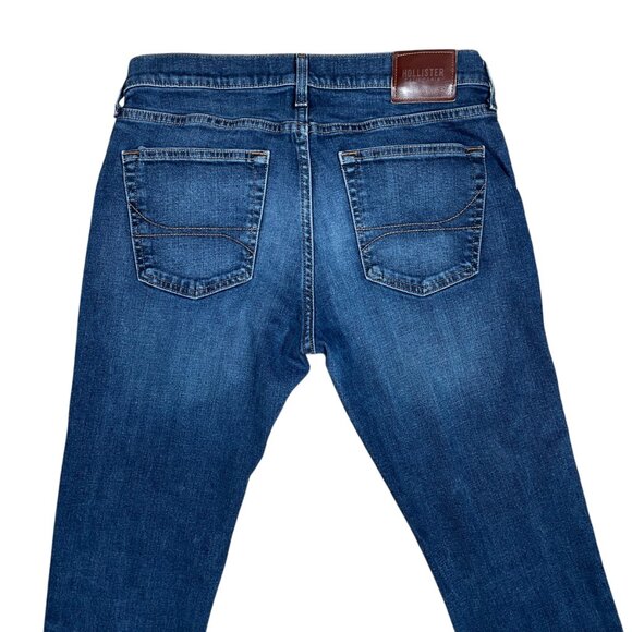 Hollister Men's Dark Blue Skinny Jeans 34x34 Actual 33x32.5 - Picture 5 of 8